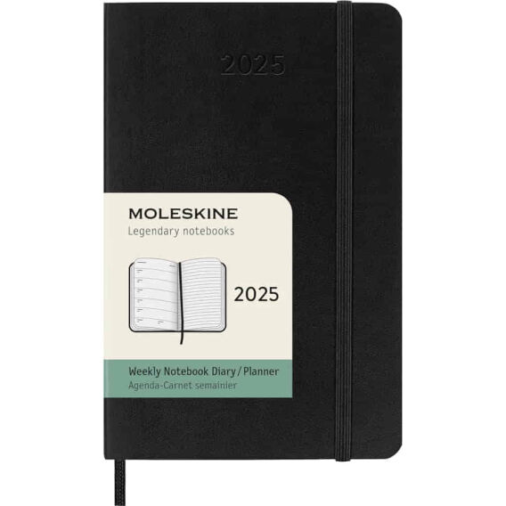 Moleskine Planner Siyah 12 Ay Cep Boy 2025 Haftalık Ajanda, Yumuşak Kapak - MOLESKINE