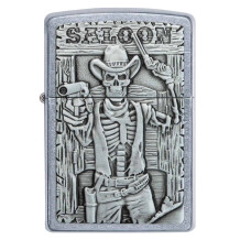 Zippo Saloon Skull Emblem Design Çakmak - 1