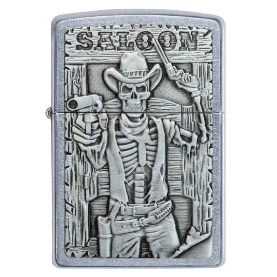 Zippo Saloon Skull Emblem Design Çakmak - ZIPPO