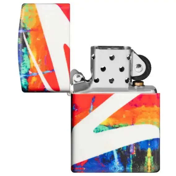 Zippo Classic Çakmak, 540 White Matte Dippy Z Design - 7