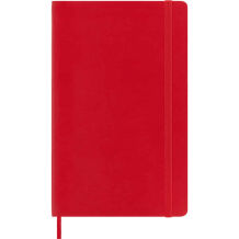 Moleskine Classic Kırmızı Çizgili L Boy Defter, Yumuşak Kapak - 1