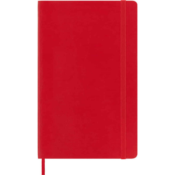 Moleskine Classic Kırmızı Çizgili L Boy Defter, Yumuşak Kapak - MOLESKINE