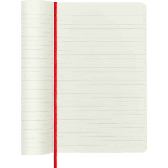 Moleskine Classic Kırmızı Çizgili L Boy Defter, Yumuşak Kapak - 3