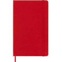 Moleskine Classic Kırmızı Çizgili L Boy Defter, Sert Kapak - 1