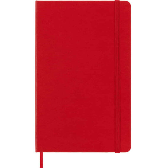 Moleskine Classic Kırmızı Çizgili L Boy Defter, Sert Kapak - MOLESKINE