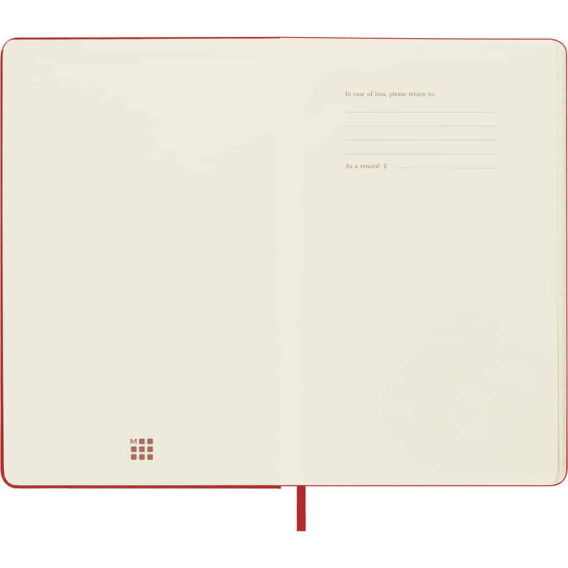 Moleskine Classic Kırmızı Çizgili L Boy Defter, Sert Kapak - MOLESKINE (1)