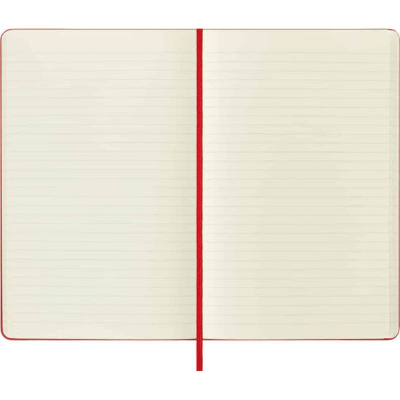 Moleskine Classic Kırmızı Çizgili L Boy Defter, Sert Kapak - 3