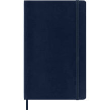 Moleskine Classic Safir Mavi Çizgili L Boy Defter, Yumuşak Kapak - 1