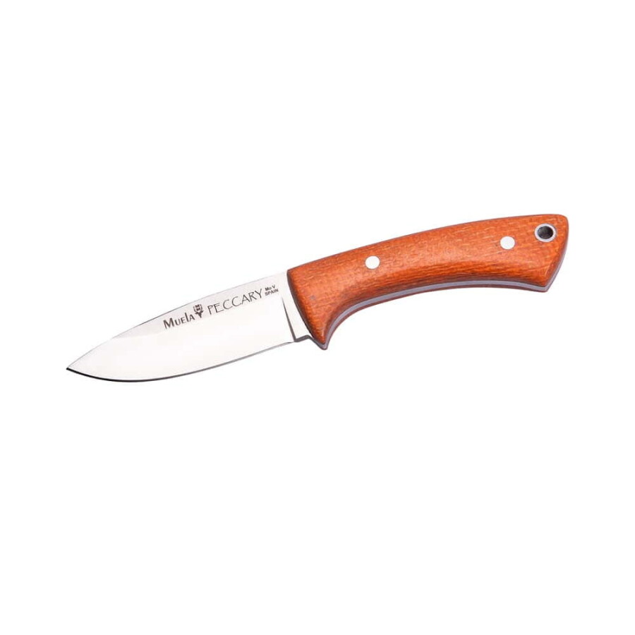 Muela Peccary 7cm Turuncu Bıçak, Kanvas Micarta Sap - MUELA