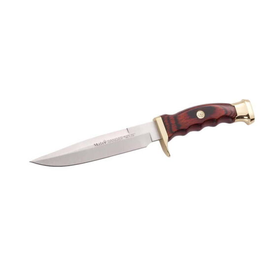 Muela RANGER-12 Coral Pakkawood Ağaç Saplı Pirinç Başlıklı Ranger 12 cm Bıçak - MUELA