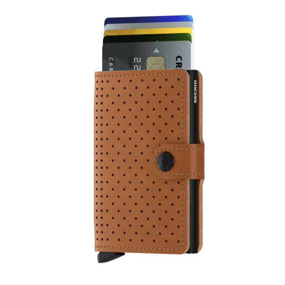 Secrid Miniwallet Perforated, Cognac - SECRID (1)