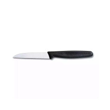 Victorinox 5.0433 8cm Siyah Tırtıklı Soyma Bıçağı - VICTORINOX MUTFAK