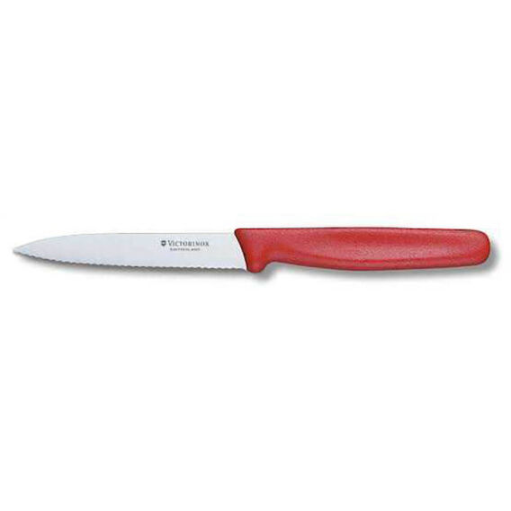 Victorinox 5.0731 10cm Kırmızı Tırtıklı Soyma Bıçağı - VICTORINOX MUTFAK