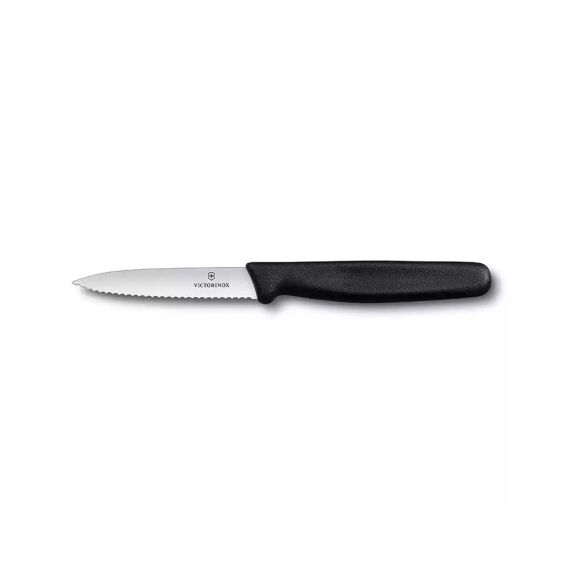 Victorinox 5.3033 8cm Siyah Tırtıklı Soyma Bıçağı - VICTORINOX MUTFAK