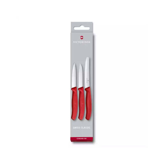 Victorinox 6.7111.3 Kırmızı Bıçak Seti, 3 Parça - VICTORINOX MUTFAK