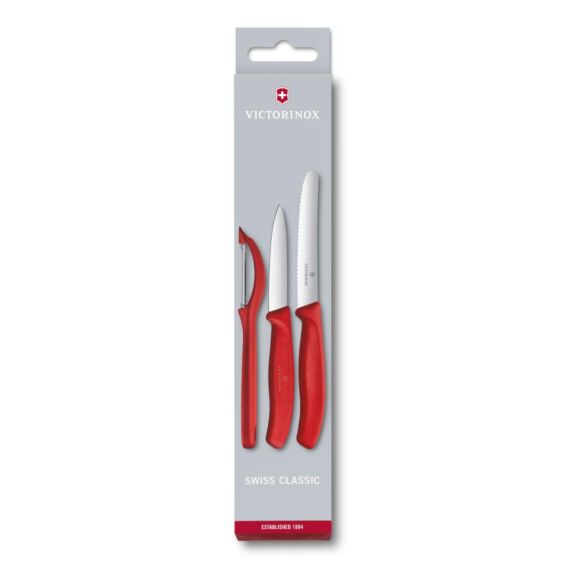 Victorinox 6.7111.31 Kırmızı Soyma Seti, 3 Parça - VICTORINOX MUTFAK