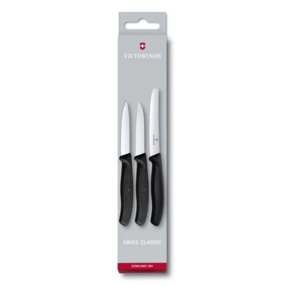 Victorinox 6.7113.3 Siyah Bıçak Seti, 3 Parça - VICTORINOX MUTFAK