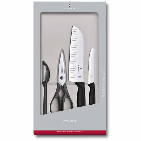 Victorinox 6.7133.4G Siyah Mutfak Seti, 4 Parça - VICTORINOX MUTFAK