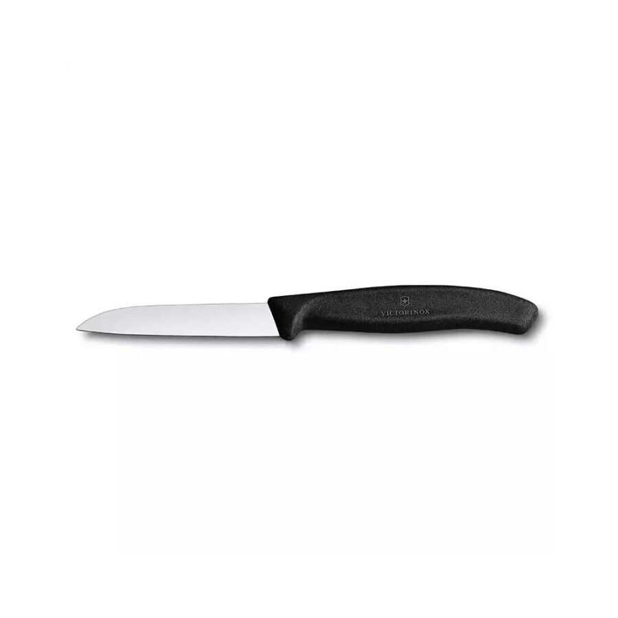 Victorinox 6.7403 8cm Siyah Düz Soyma Bıçağı - VICTORINOX MUTFAK