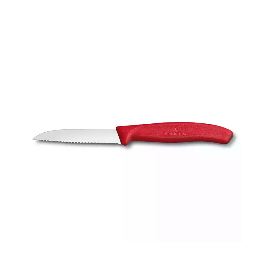 Victorinox 6.7431 8cm Kırmızı Tırtıklı Soyma Bıçağı - VICTORINOX MUTFAK
