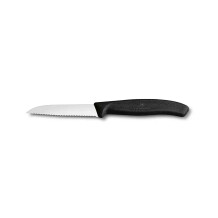 Victorinox 6.7433 8cm Siyah Tırtıklı Soyma Bıçağı - 1