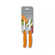 Victorinox 6.7606.L119B 8cm Turuncu 2li Düz Soyma Bıçağı, Blisterli Paket - VICTORINOX MUTFAK