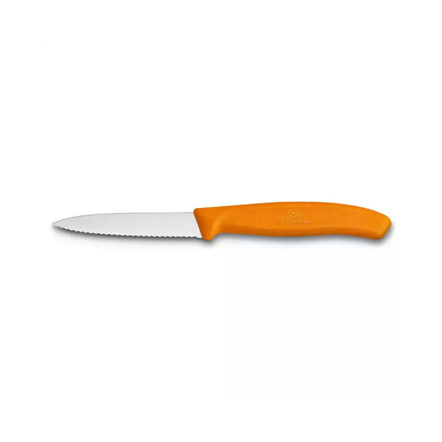 Victorinox 6.7636.L119 8cm Turuncu Tırtıklı Soyma Bıçağı - VICTORINOX MUTFAK