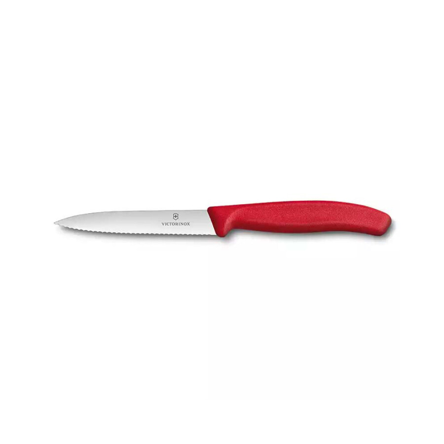 Victorinox 6.7731 10cm Kırmızı Tırtıklı Soyma Bıçağı - VICTORINOX MUTFAK