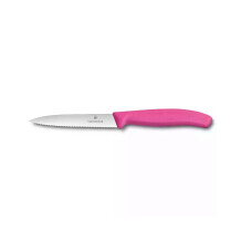 Victorinox 6.7736.L5 10cm Pembe Tırtıklı Soyma Bıçağı - VICTORINOX MUTFAK