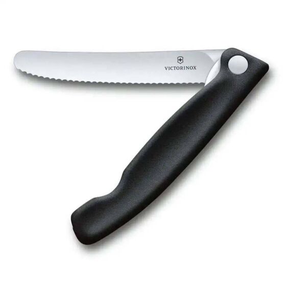 ​​​​​​​​​​​​​​​​​​​​​​​​​​​​​​Victorinox 6.7833.FB 11cm Siyah Tırtıklı Katlanabilir Domates Bıçağı - VICTORINOX MUTFAK