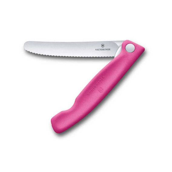 ​​​​​​​​​​​​​​​​​​​​​​​​​​​​​​​​Victorinox 6.7836.F5B 11cm Pembe Tırtıklı Katlanabilir Domates Bıçağı - VICTORINOX MUTFAK