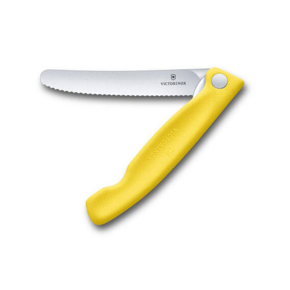 ​​​​​​​​​​​​​​​​​​​​​​​​​​​​​​​​Victorinox 6.7836.F8B 11cm Sarı Tırtıklı Katlanabilir Domates Bıçağı - VICTORINOX MUTFAK