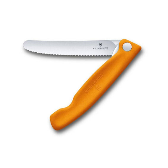 ​​​​​​​​​​​​​​​​​​​​​​​​​​​​​​​​Victorinox 6.7836.F9B 11cm Turuncu Tırtıklı Katlanabilir Domates Bıçağı - VICTORINOX MUTFAK