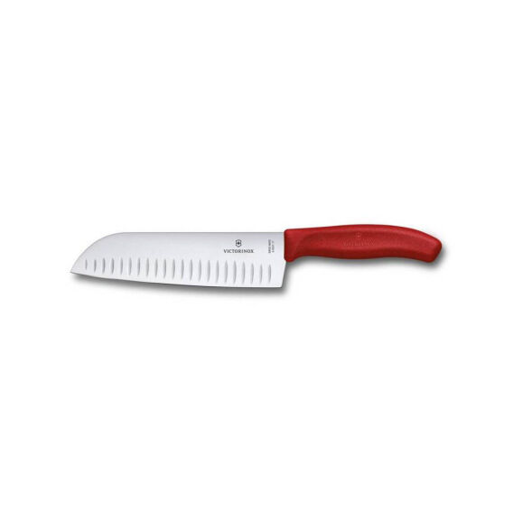 Victorinox 6.8521.17B 17cm Kırmızı Santoku Bıçağı, Blisterli Paket - VICTORINOX MUTFAK