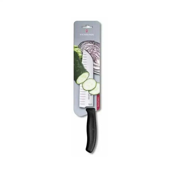 Victorinox 6.8523.17B 17cm Siyah Santoku Bıçağı, Blisterli Paket - VICTORINOX MUTFAK