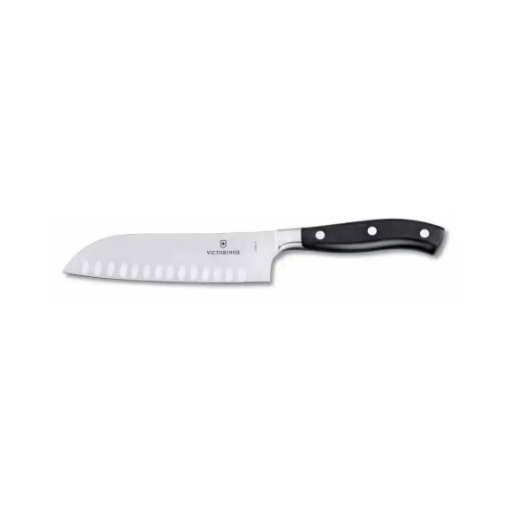 Victorinox 7.7323.17G 17cm Siyah Dövme Çelik Santoku Bıçağı, Hediye Kutulu - VICTORINOX MUTFAK