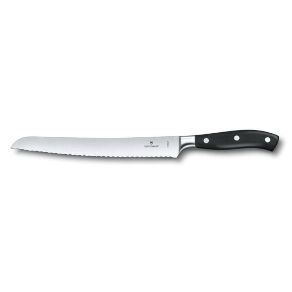 Victorinox 7.7433.23G 23cm Siyah Dövme Çelik Ekmek Bıçağı, Hediye Kutulu - VICTORINOX MUTFAK