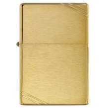 Zippo Brushed Brass Vintage with Slashes Çakmak - 1