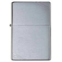 Zippo Brushed Chrome Vintage with Slashes Çakmak - 1